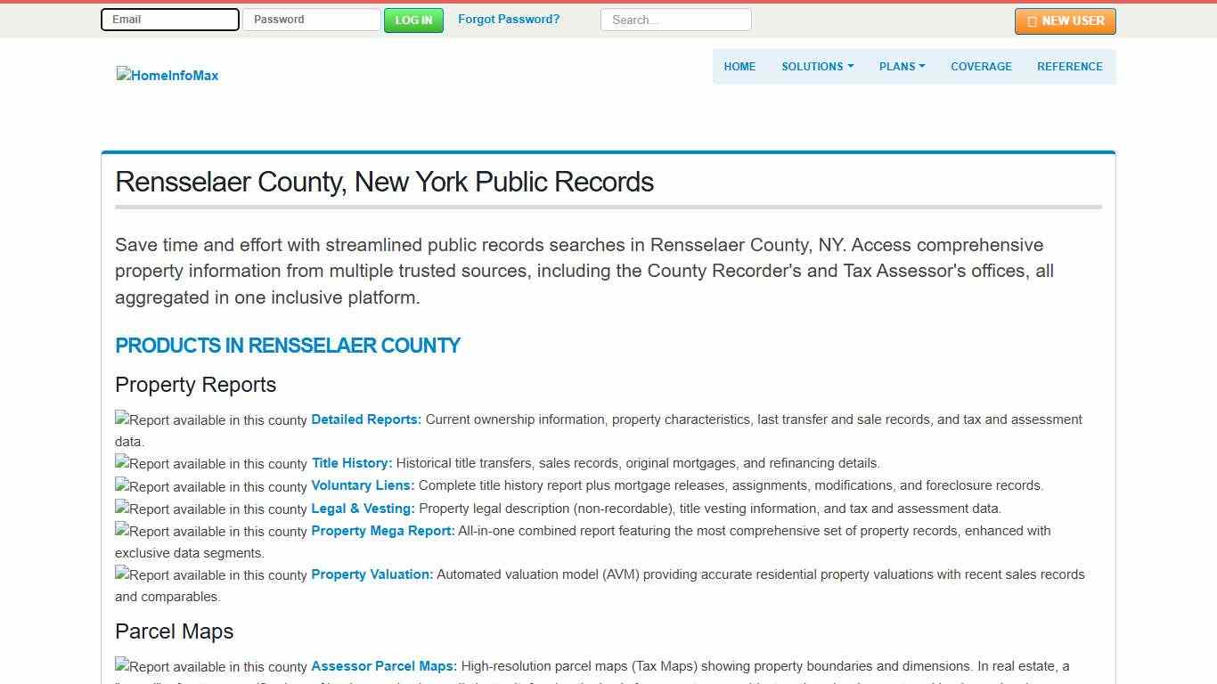 Rensselaer County Property Records New York Public Records Search HomeInfoMax