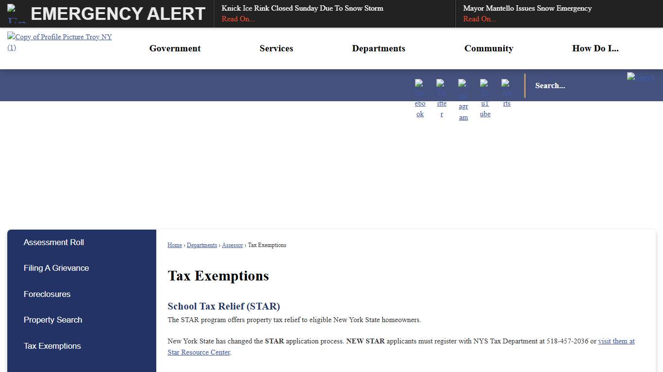 Tax Exemptions Troy, NY