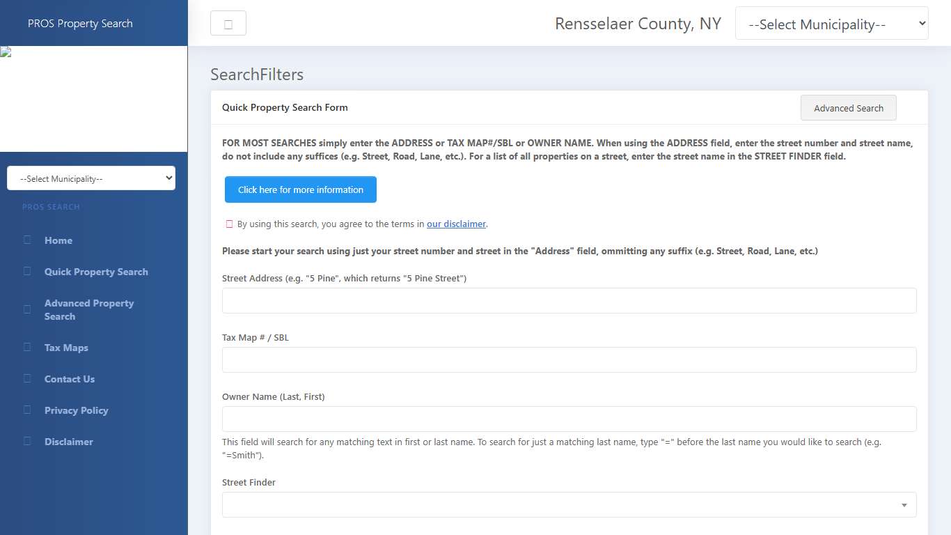 Rensselaer County - SearchFilters - PROS v1.0.0